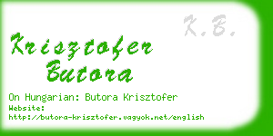 krisztofer butora business card